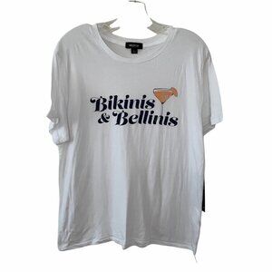 NWT Wildfox White Bellinis Please Keke Shirt T-Shirt Lrg